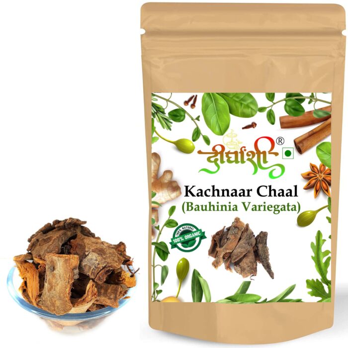 1-19-scaled-1.jpg Dirghaanshi Kachnar Chhal, Kachnaar, Bauhinia Variegata Bark, Orchid Tree Bark, Kanchan-Kovidar Seed (Pack of 100gm) - Image 1