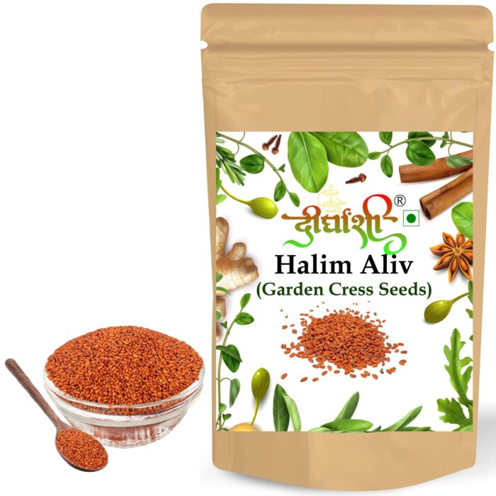 1-5-scaled-1.jpg Dirghaanshi Halim Seed, Aliv Seed, Haleem Seed, Garden Cress, Chandrashura Beej, Halm, Asaliya Seed (Pack of 100 gm) - Image 1