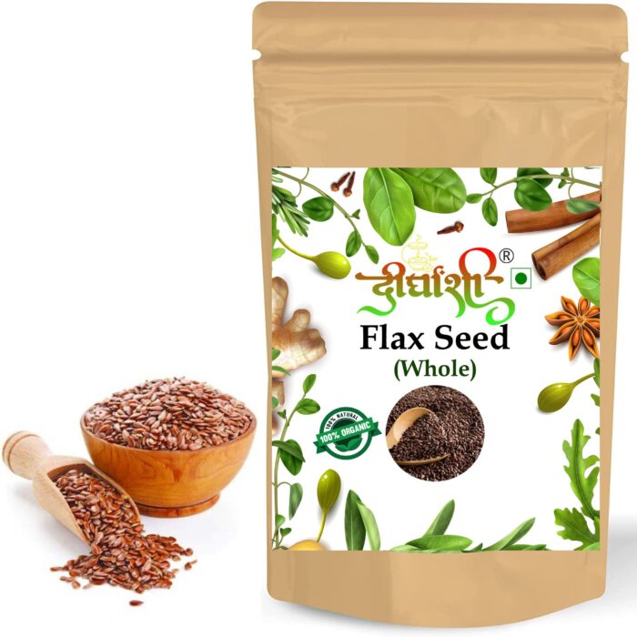 1-5-scaled-2.jpg Dirghaanshi Alsi Beej, Flax Seed - With Omega 3, Lin Seed, Anti Oxidant - Linum Usitatissimum Seed (Pack Of 500gm) - Image 1
