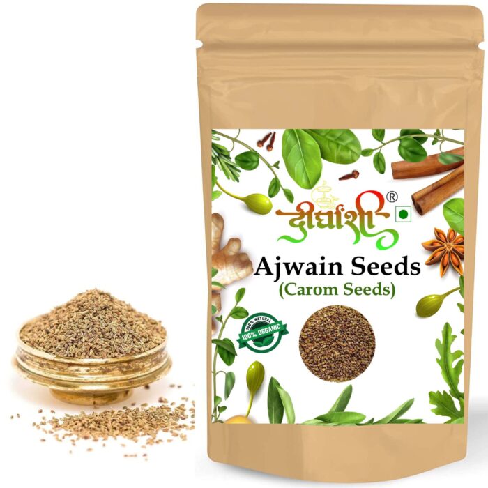 1-7-scaled-1.jpg Dirghaanshi Ajwain, Ajvain,Ajwaain, Carum Copticum,Carom Seed, Ajwine, Ajwan Seed (Pack of 250gm) - Image 1