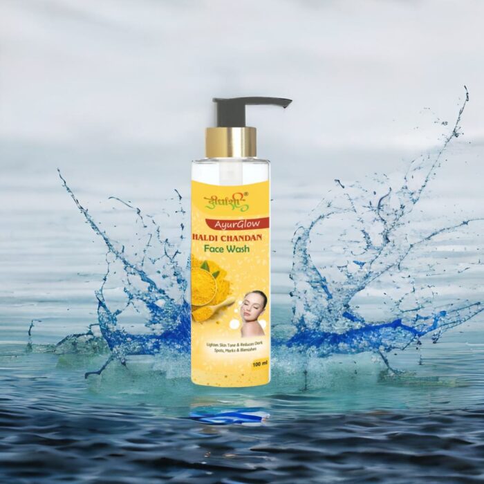 Dirghaanshi Ayurglow Haldi Chandan Facewash | Natural Glow & Acne Control | Gentle Daily Cleanser (100ml) - Image 5