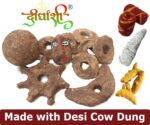 Pure Dirghaanshi Cow Dung Cakes/Cow Dung Badkulla Mala with Holi/Gobar Badkulle/Holi Pooja Article Desi Cow Dung Cakes for Hawan, Pujan and Religious Purpose (Set of 21 PEC) ? Natural Herbal & Spiritual Product ? Natural Herbal & Spiritual Product