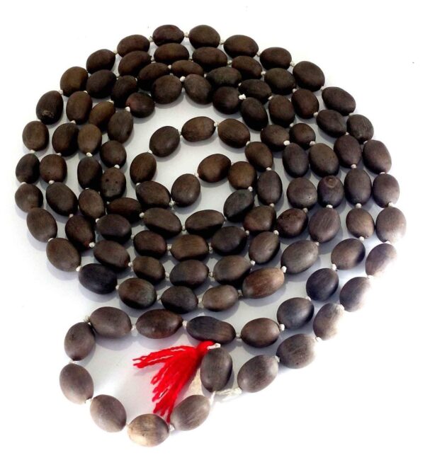 Pure Dirghaanshi Kamal Gatta Mala Original -Lotus Seeds Rosary (108 +1 Beads, Black) ? Natural Herbal & Spiritual Product ? Natural Herbal & Spiritual Product