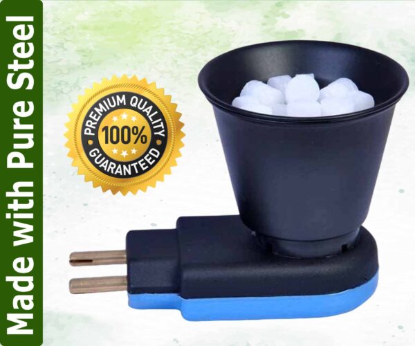 Pure Dirghaanshi Electric Kapoor Dani, Steel Direct Plug-In Dhoop Dani, Camphor Burner Stainless Steel Incense Holder (Pack of 1 Pec) ? Natural Herbal & Spiritual Product ? Natural Herbal & Spiritual Product