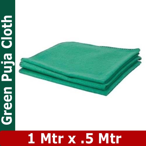 web-green20kapda.jpg Pure Dirghaanshi Hindu Cotton Hindu Green Cloth, Hara Kapda For Puja, For Mandir (Pack Of 1 Pec) ? Natural Herbal & Spiritual Product ? Natural Herbal & Spiritual Product - Image 1