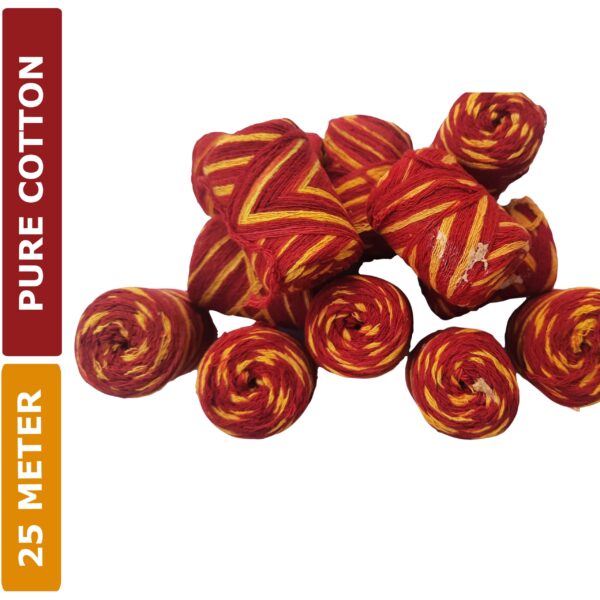 Pure Dirghaanshi Cotton Mangalik Mouli-Rakhi Kalawa Wrist Thread Band Dhaga Roll (Pack Of 8 Pec ) ? Natural Herbal & Spiritual Product ? Natural Herbal & Spiritual Product